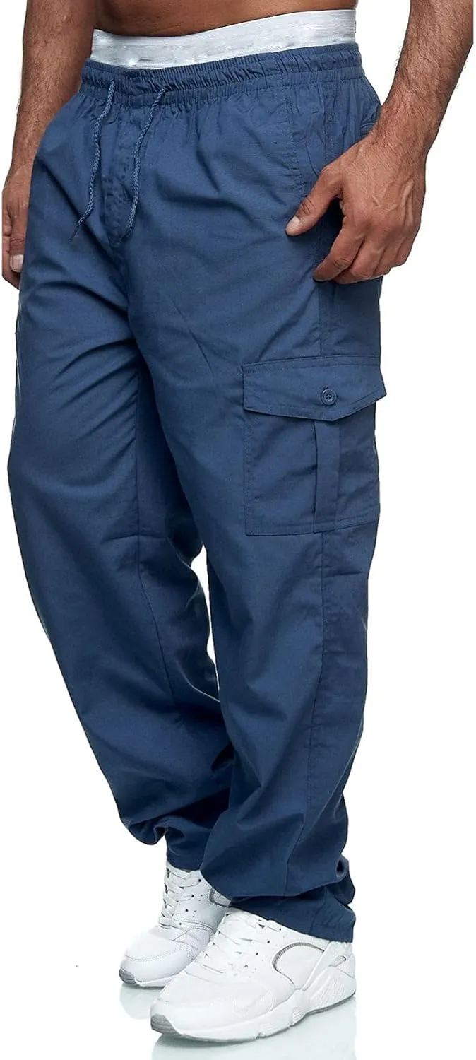 Big and Tall Sweatpants for Men Elastic Waist Color Block Pants Jogger Drawstring Trousers Pockets Sweatpants Workout