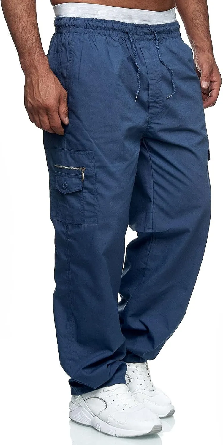 Big and Tall Sweatpants for Men Elastic Waist Color Block Pants Jogger Drawstring Trousers Pockets Sweatpants Workout