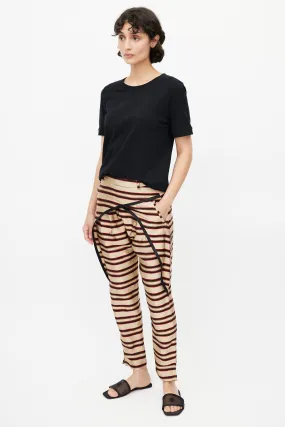 Black & Multicolour Metallic Stripe Trouser