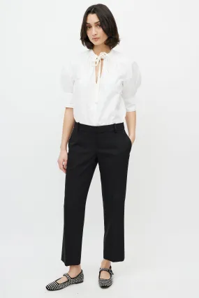 Black Slim Cropped Trouser