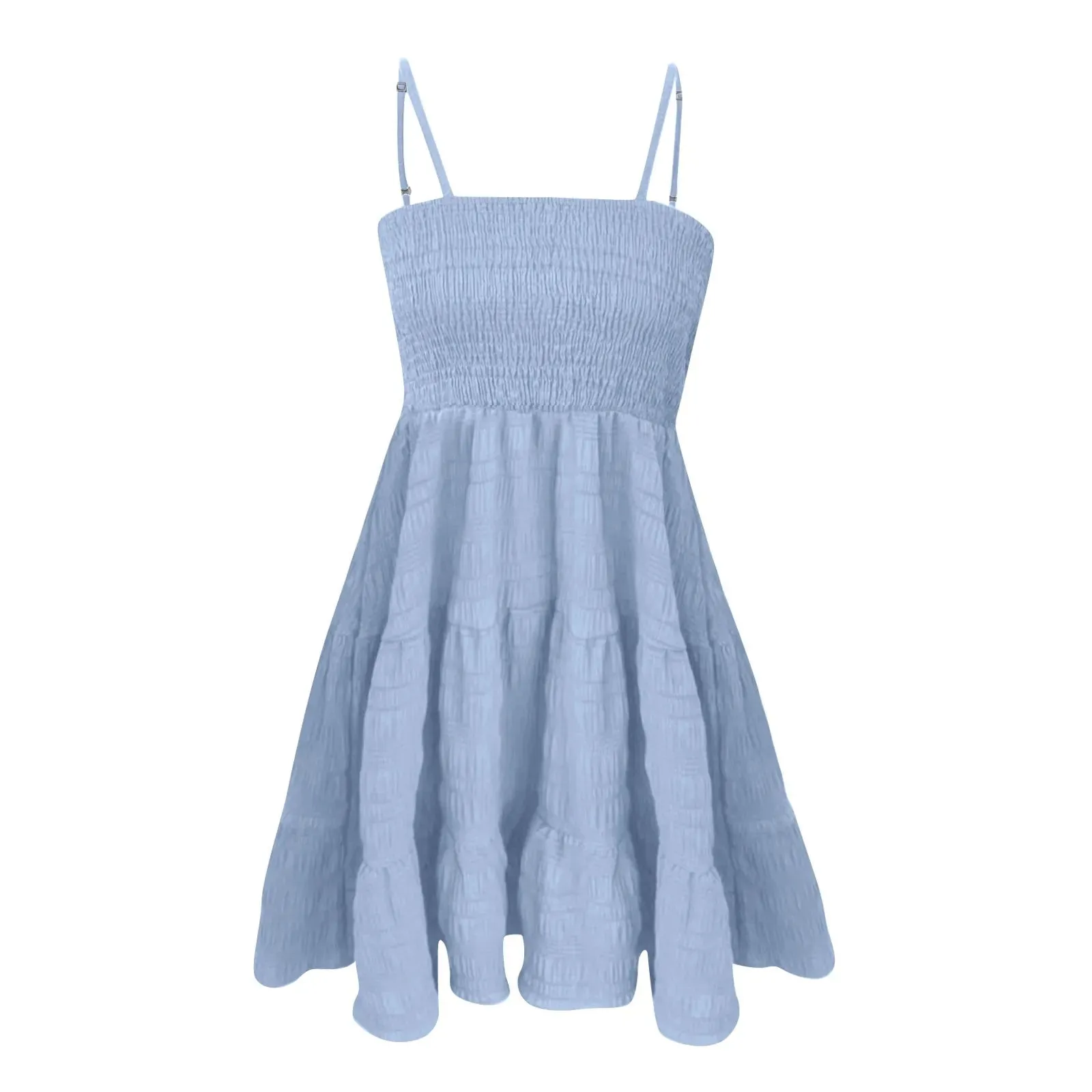 Bohemian Beach Sundress Women Sexy Sleeveless Ruffles Dress
