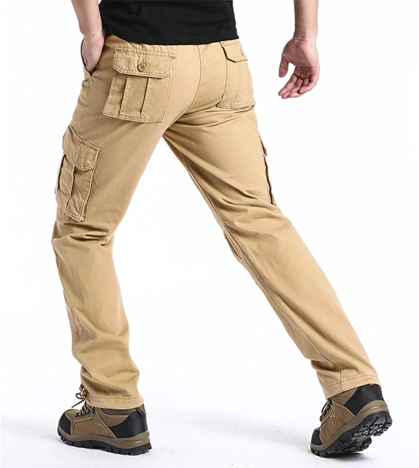 Cargo Sweatpants for Men Running Athletic Joggers with Pockets Men's Gym Training Jogger Pants Slim Fit Bodybuilding