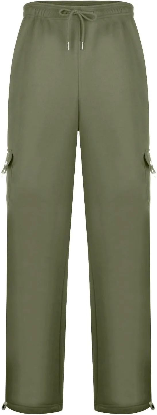 Casual Cargo Sweatpants for Men Lightweight Straight Leg Hiking Pants Comfort Outdoor Loose Jogger Pant with Pocket