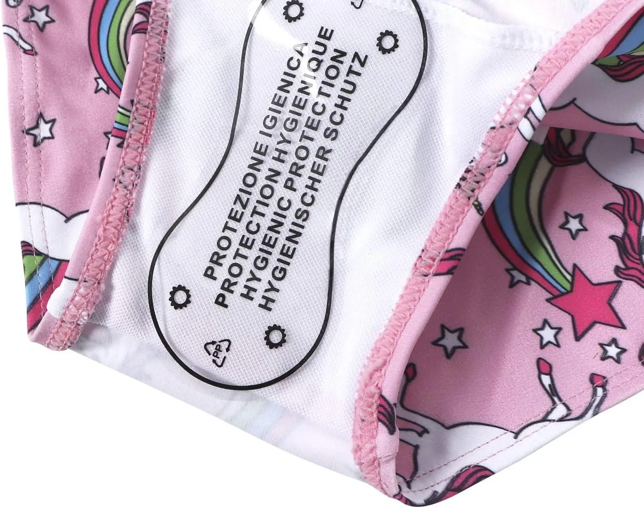 COTRIO Girls Swimsuit Rainbow Unicorn Tankini Swimwear Bathing Suit 2 Piece Beach Bikini for 2-10 Years Toddler Baby