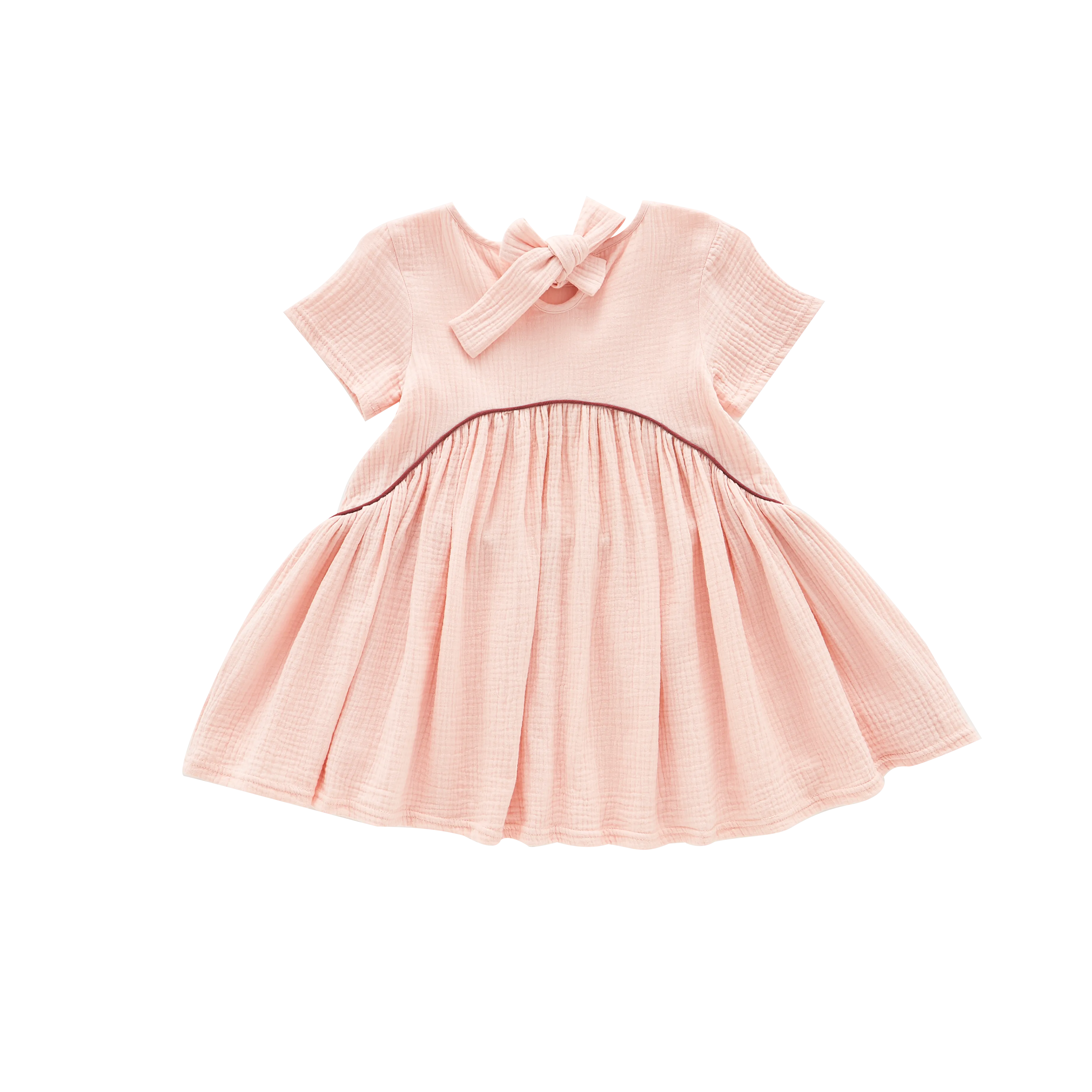 Girls Hi-Low Drop Waist Dress | Pink