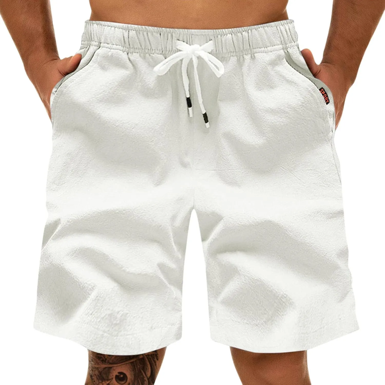 Gym Shorts Men Casual Fitness Pockets Bodybuilding Cotton Mens Shorts Men's Pants Men's Workout Shorts Mens Shorts 5