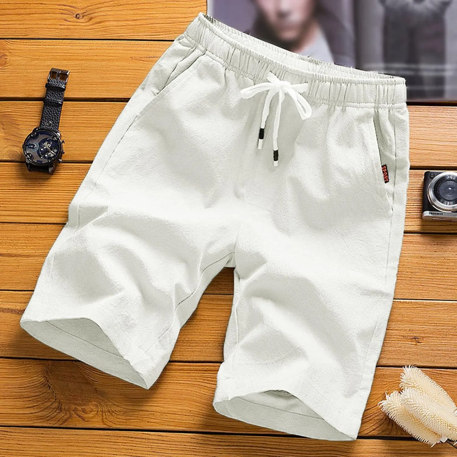 Gym Shorts Men Casual Fitness Pockets Bodybuilding Cotton Mens Shorts Men's Pants Men's Workout Shorts Mens Shorts 5