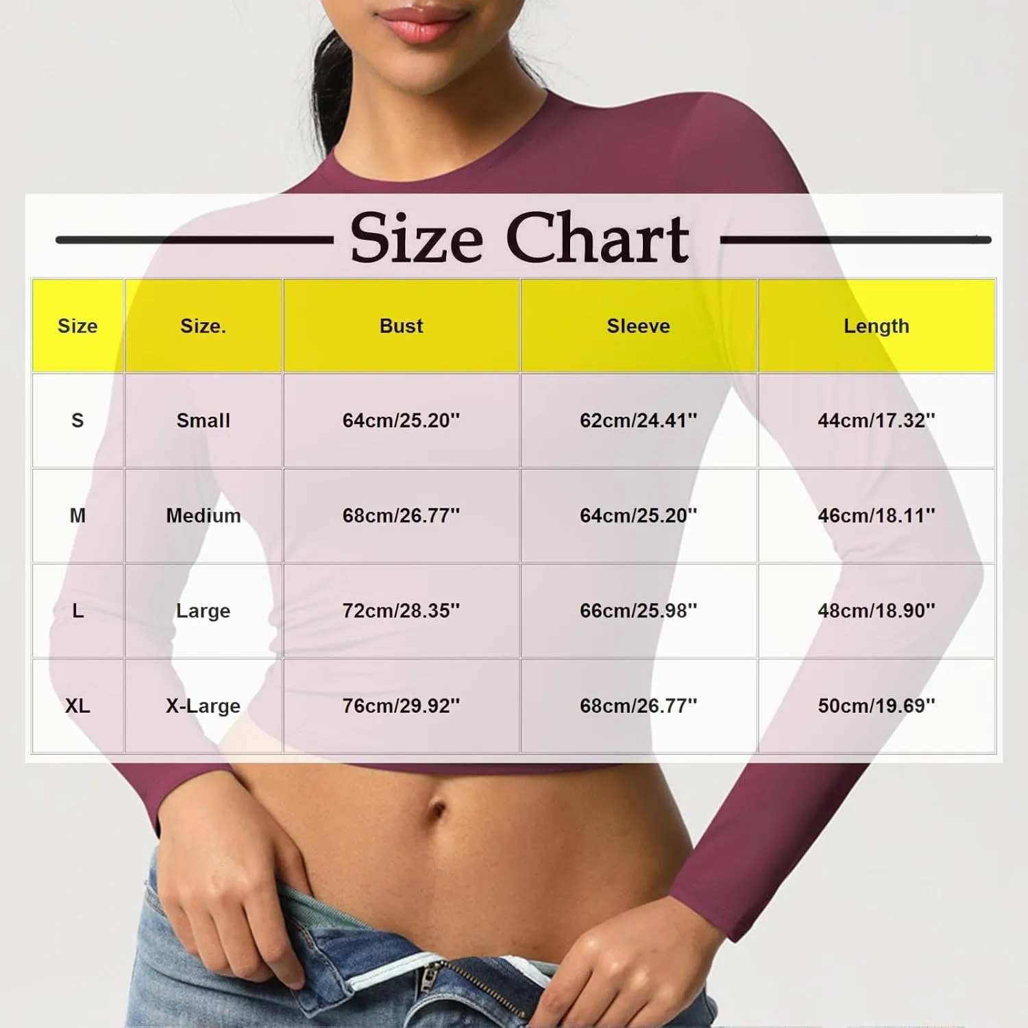 HGps8w Women's Long Sleeve Crop Workout Tops Casual Basic Solid Crewneck Slim Fitted Quick Dry Athletic Shirts