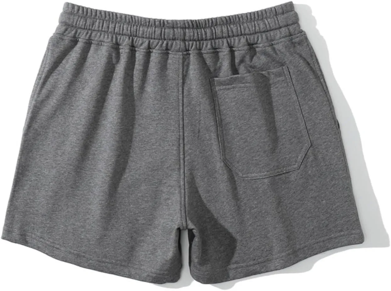 Mens Cotton Casual Sweat Shorts Workout Training Gym Shorts Mens Athletic Lounge Shorts with Pockets