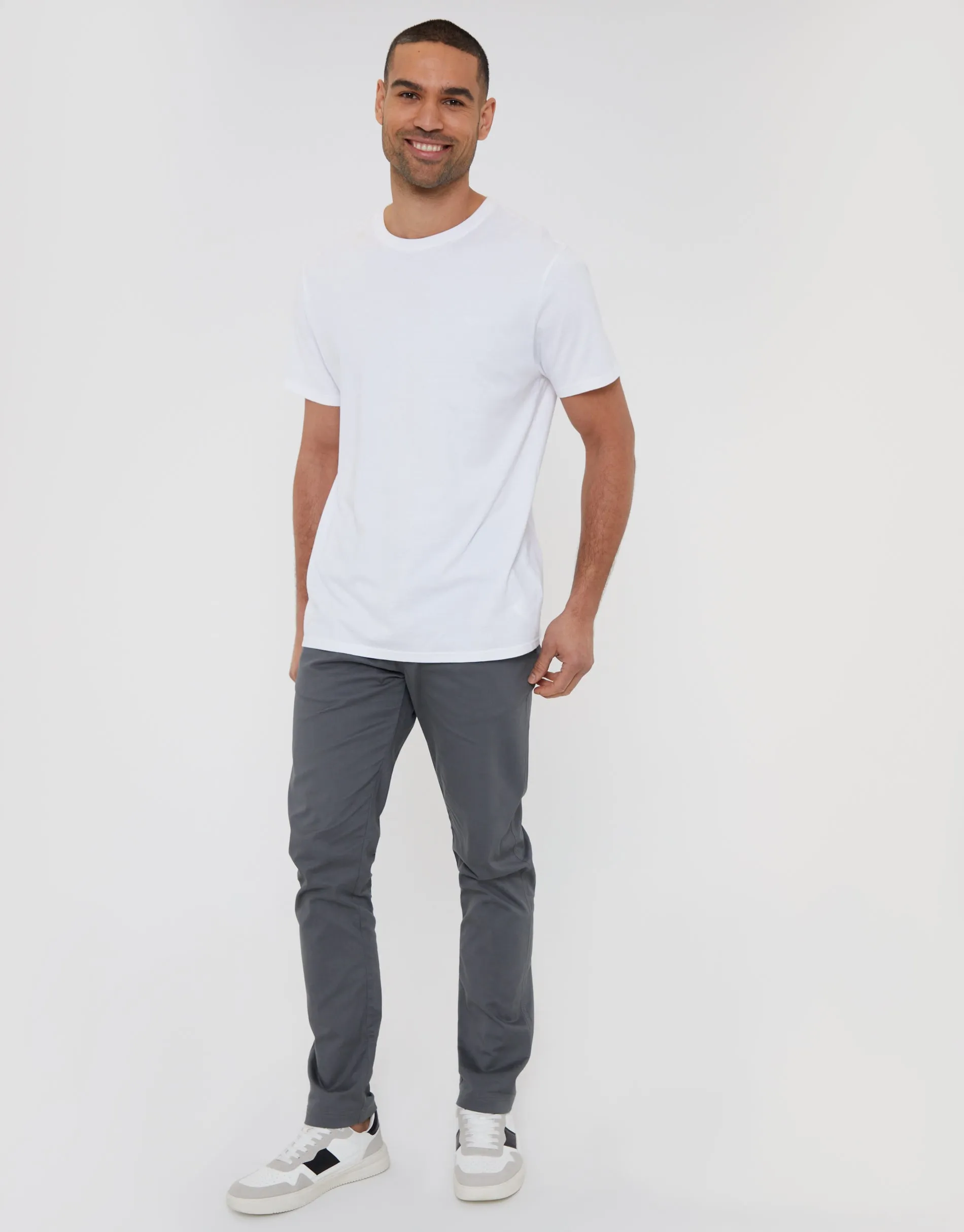 Men's Slate Slim Fit Chino Trousers