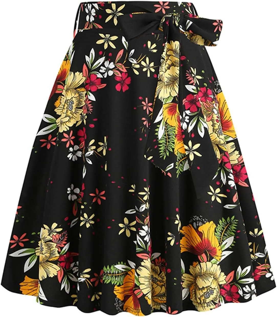Polka Dot Flare Skirts for Women High Waist Cute A Line Mini Skirt Pleated Swing Half Dress Ladies Vintage Skirts