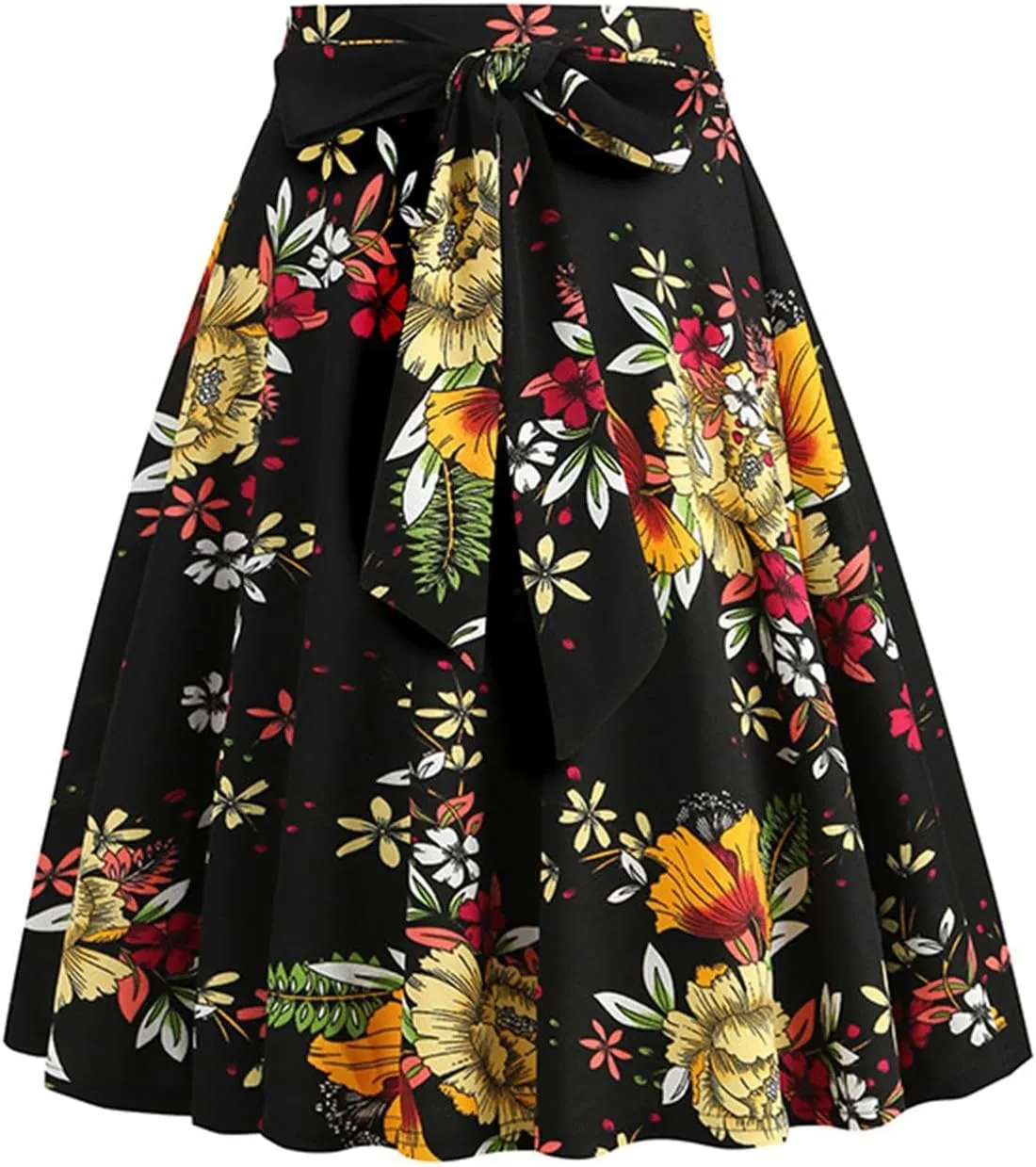 Polka Dot Flare Skirts for Women High Waist Cute A Line Mini Skirt Pleated Swing Half Dress Ladies Vintage Skirts