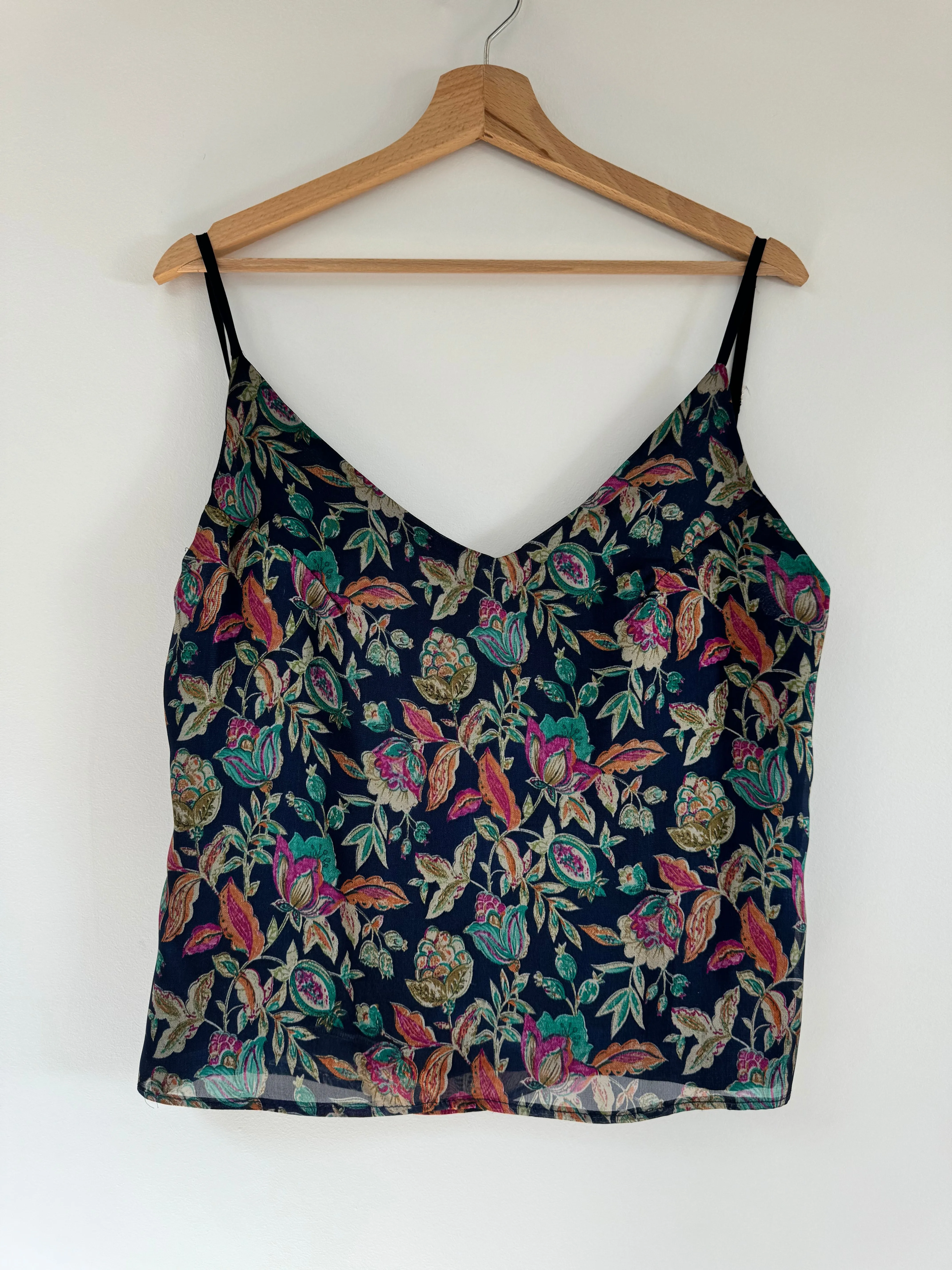 Satin cami top | blue